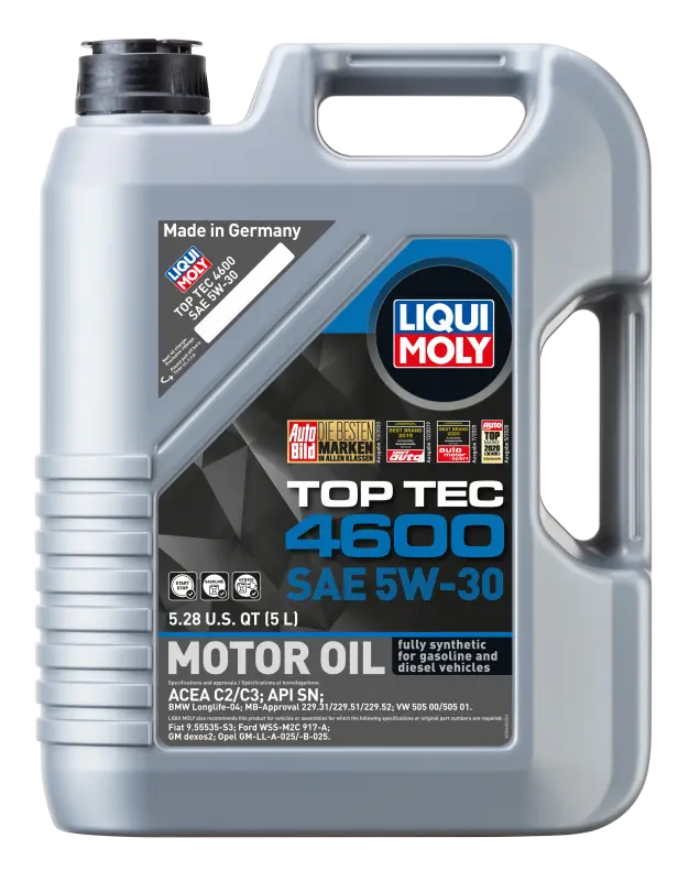 Liqui Moly 1995-2002 Chevrolet Camaro 4Th Gen 5L Top Tec 4600 Motor Oil Sae 5W30 2