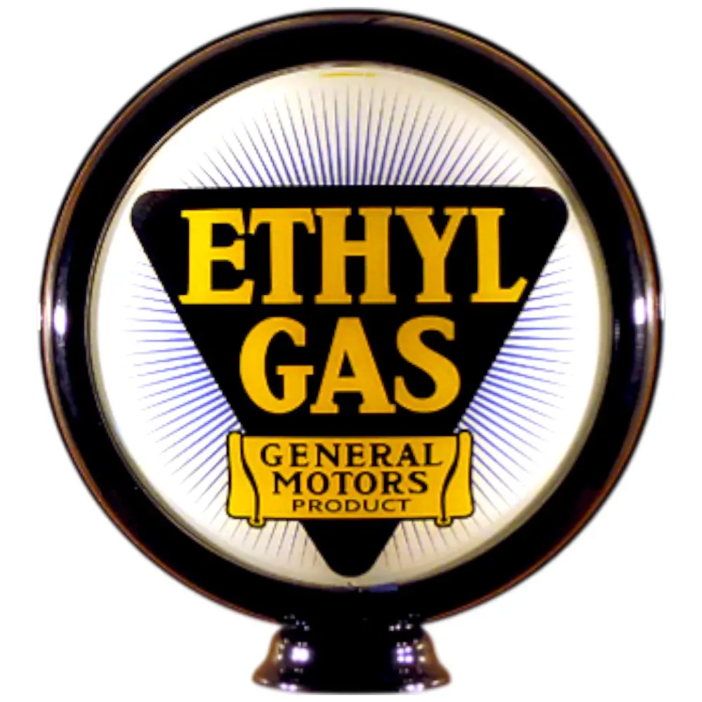 Ethyl Gas Lighted Globe Gas Pump Topper 1