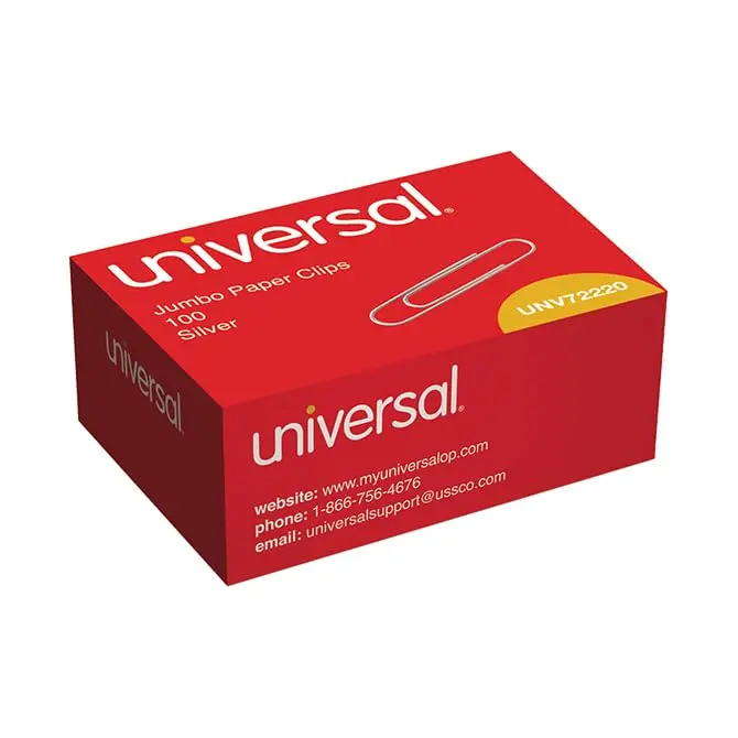 Small And Jumbo Silver Paper Clips - Durable Wire Construction, Non-Skid & Smooth Finish - Strong Hold, Rust-Resistant Metal Paper Clip, 100 Clips Per Box For Office, School, Home Use 5