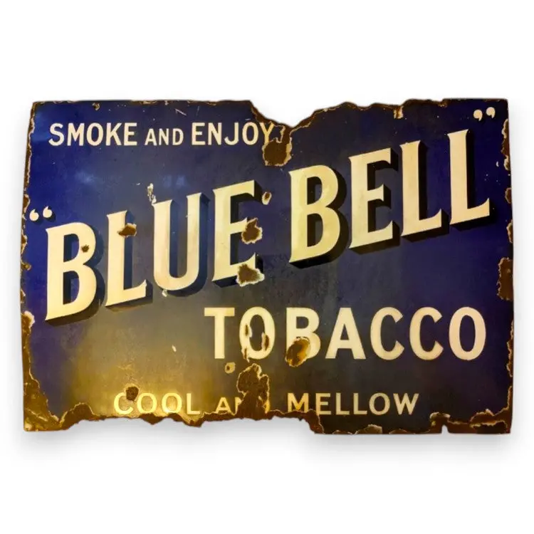 Blue Bell Tobacco Porcelain Enamel Vintage Metal Reproduction 1