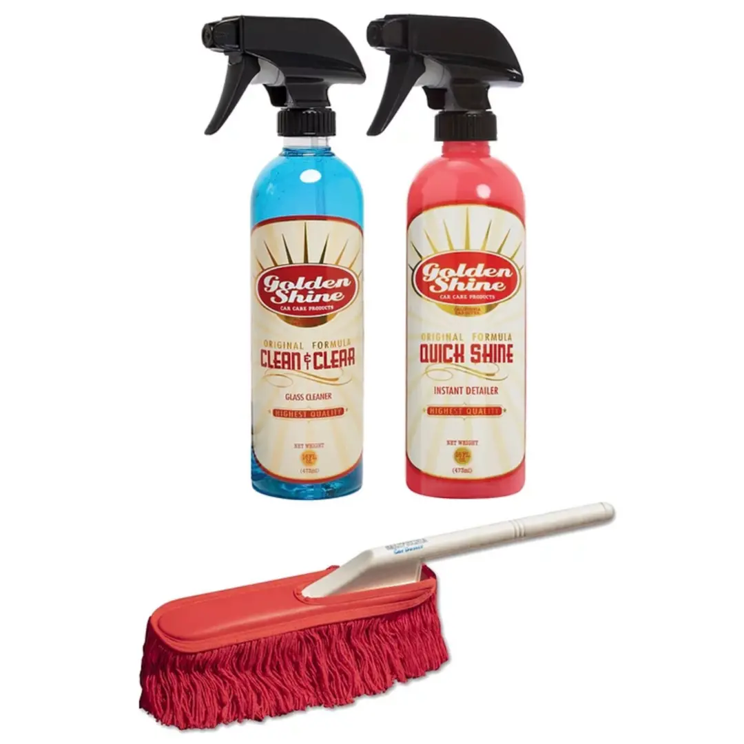 Quick And Clean Detailing Kit With Car Duster, Detail Spray And Glass Cleaner 1