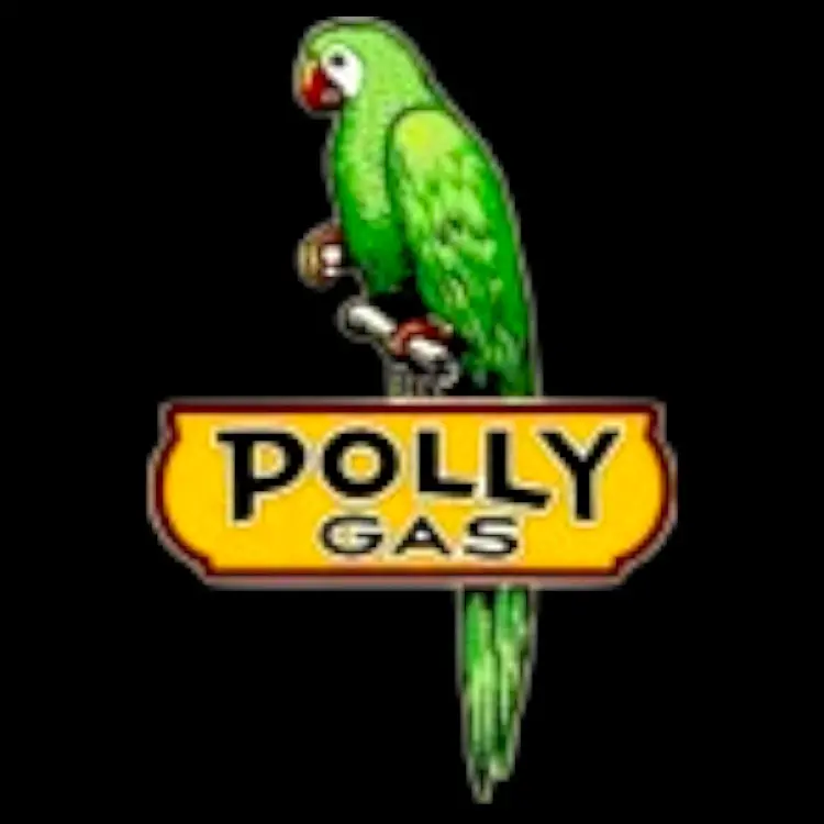 Polly Gasoline Die Cut Porcelain Vintage Metal Sign 1