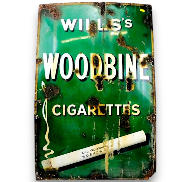 Woodbine Cigarettes Porcelain Enamel Vintage Metal Reproduction 1