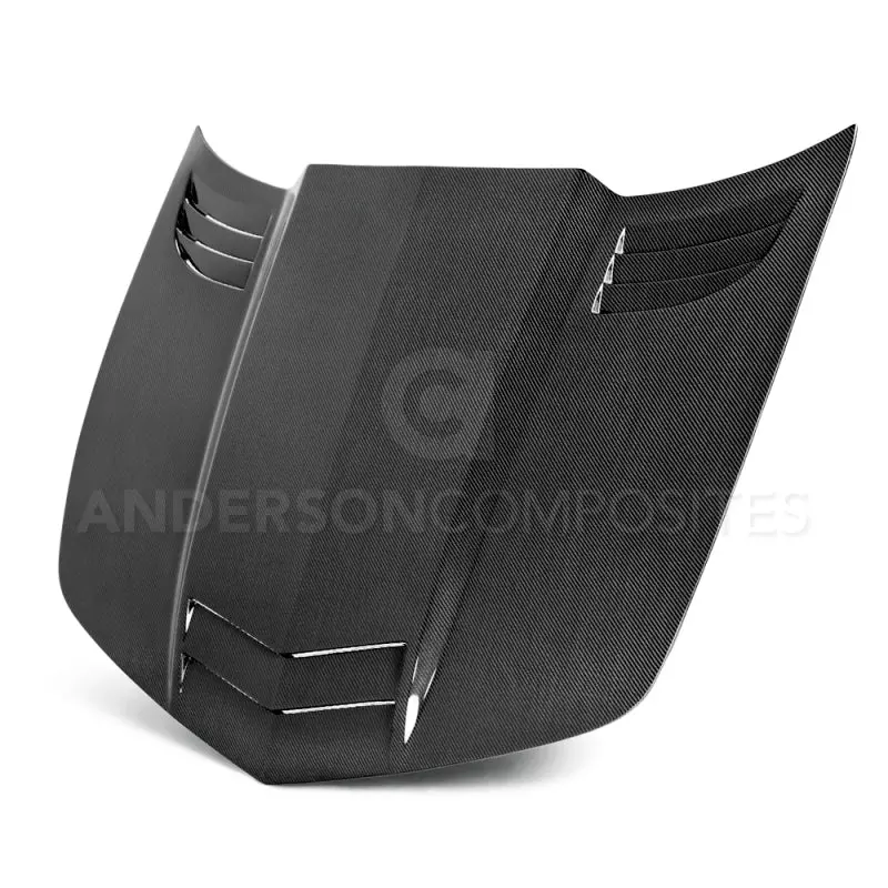 Anderson Composites 2010-2015 Chevrolet Camaro 5Th Gen Tt-Style Carbon Fiber Hood 1