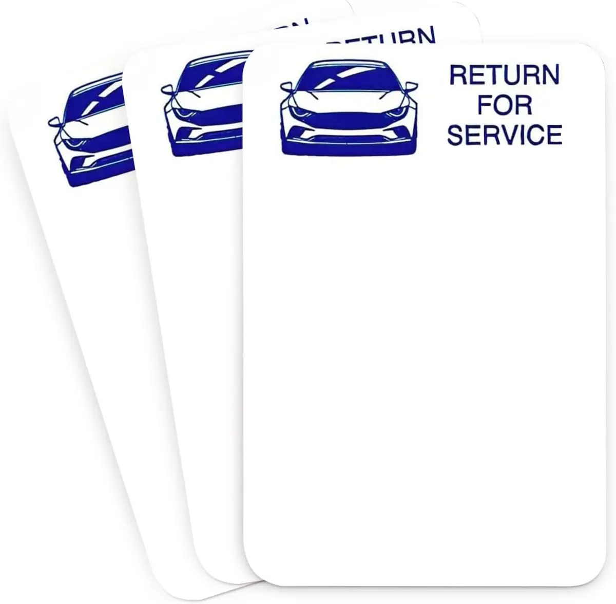 Static Cling Oil Change Stickers For Windshield – “Return For Service” Preprinted Labels 1.5" X 2.25" – Glossy Thermal Printer Compatible (Zebra 2824, Godex) – 400 Static Cling Labels Per Roll 1