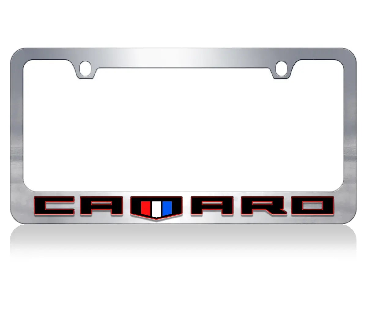 2018 Camaro Redline Chrome License Plate Frame 1