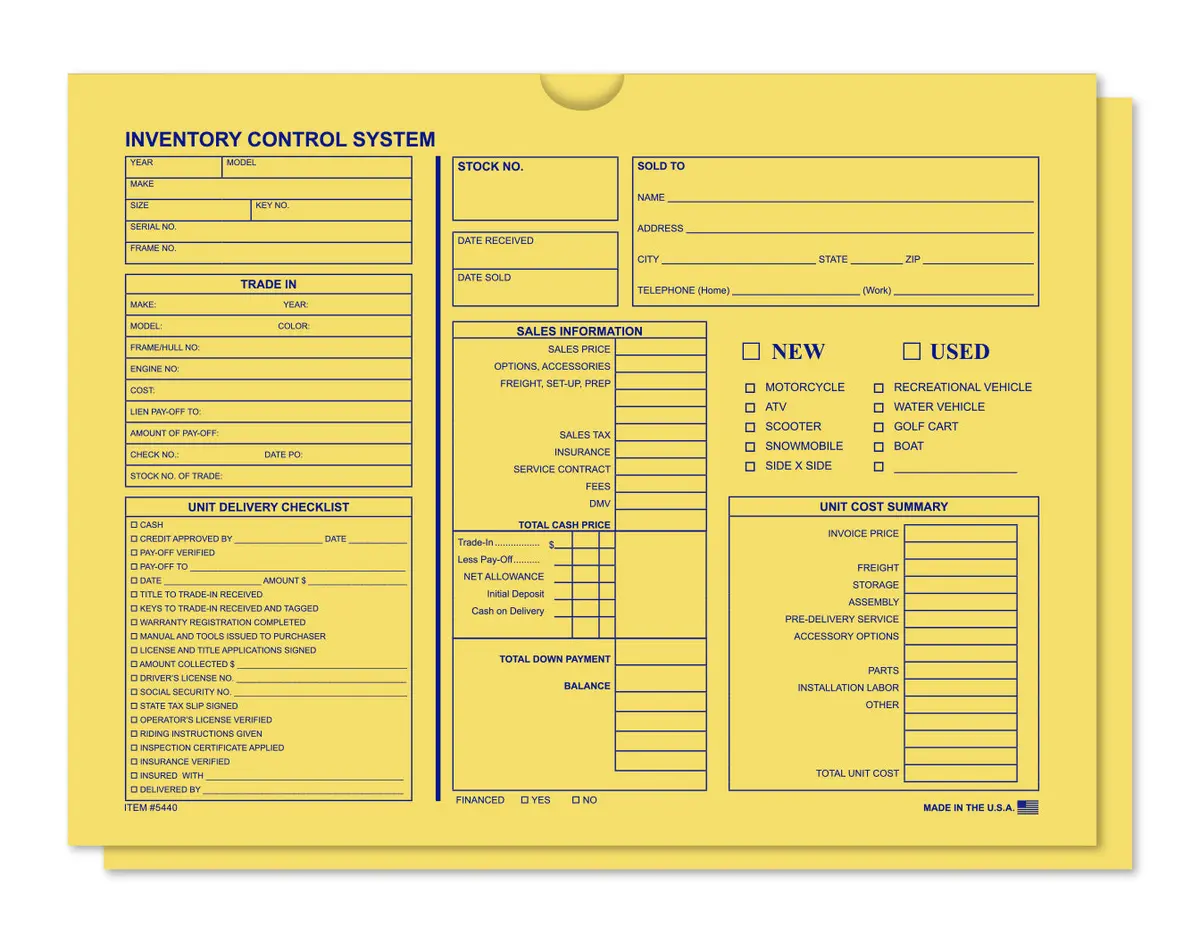 Inventory Control Jackets For Motorcycle, Boat & Rv Dealerships – 12" × 9" Heavy-Duty Kraft Paper Document Envelopes With Thumb-Cut – Bulk Pack Of 500, Durable Vehicle Inventory Sleeves For Auto Sales & Parts Management 1