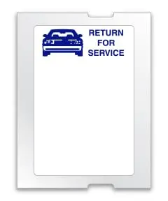 Generic Oil Change Stickers - Blue Car On White Service Reminder Labels - Static Cling & Light Adhesive, Caats™ Compatible 5