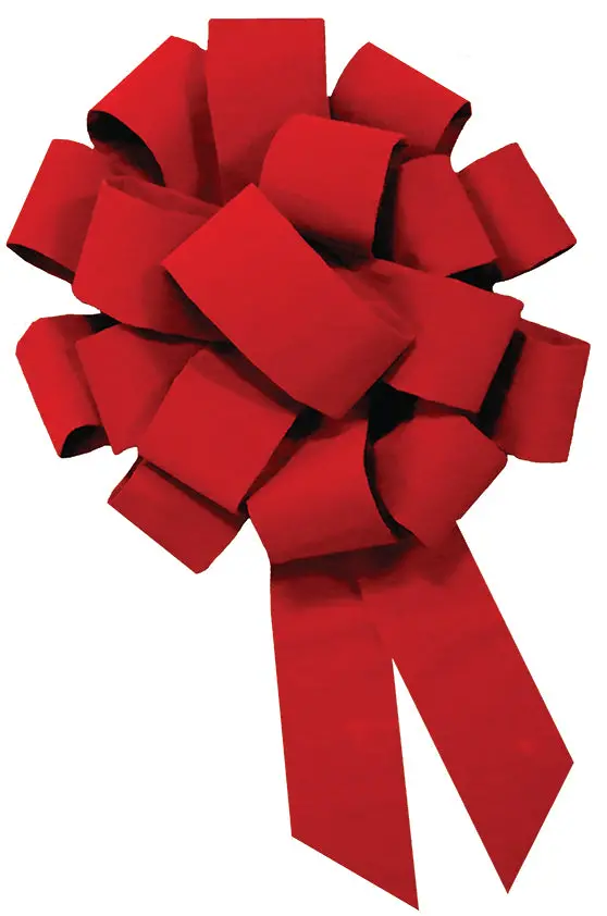 43" Red Velvet Car Bow With Padded Magnetic Base – Giant Luxury Vehicle Decoration Bow – Scratch-Resistant Christmas & Holiday Showroom Display – Car Gift Wrap Topper 1