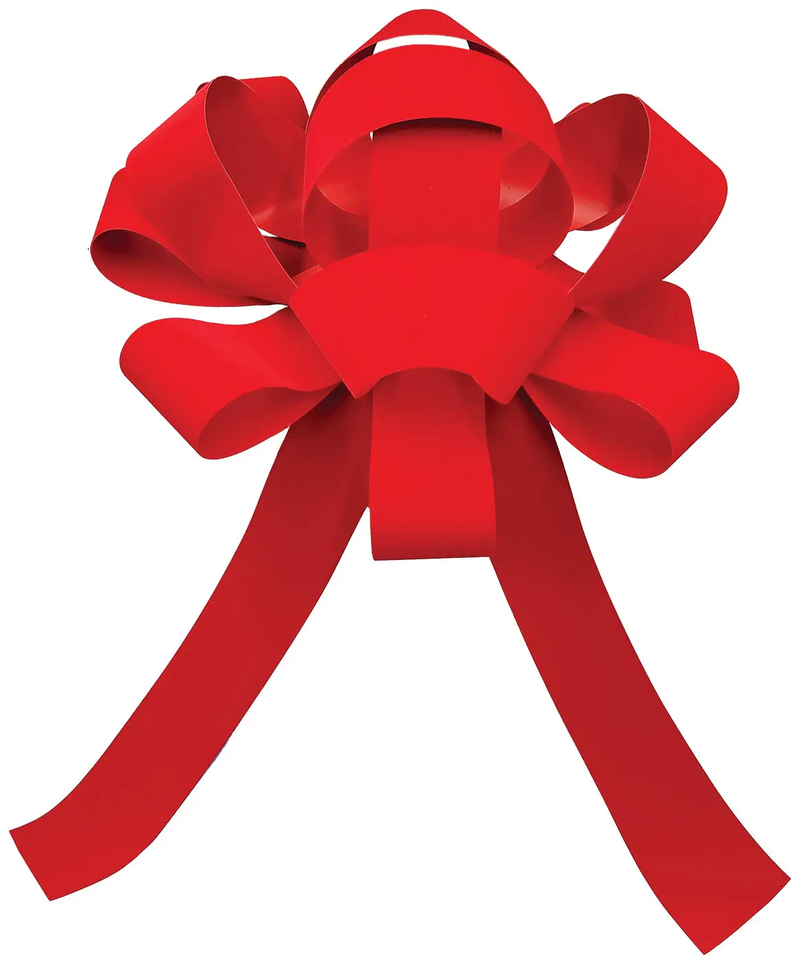 Premium Red Velvet Giant Car Bow - 30" Wide Vinyl Bow With Two 30" Long X 4 ½" Wide Tails - Weather-Resistant, Waterproof, Magnetic Base Bow For Indoor Outdoor Use 1