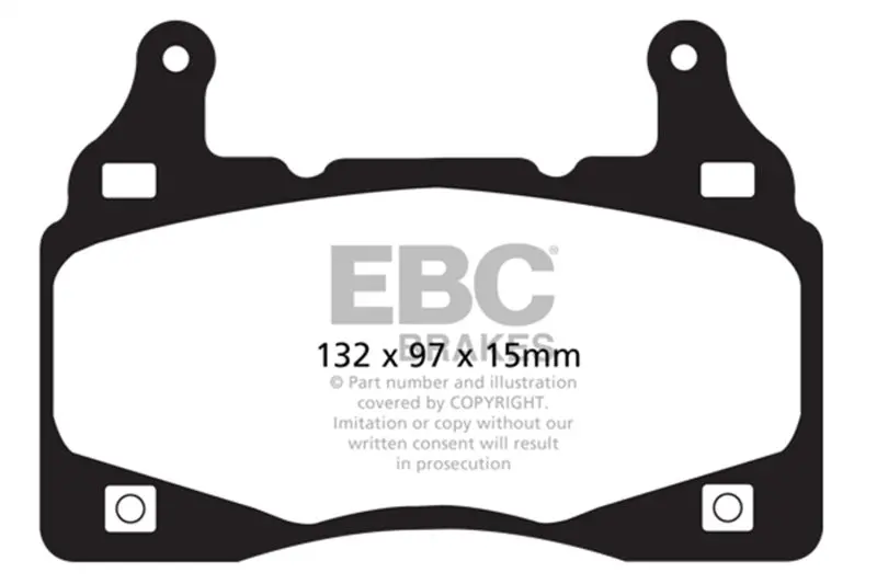 Ebc 2010-2015 Chevrolet Camaro 5Th Gen 6.2L Bluestuff Front Brake Pads 1