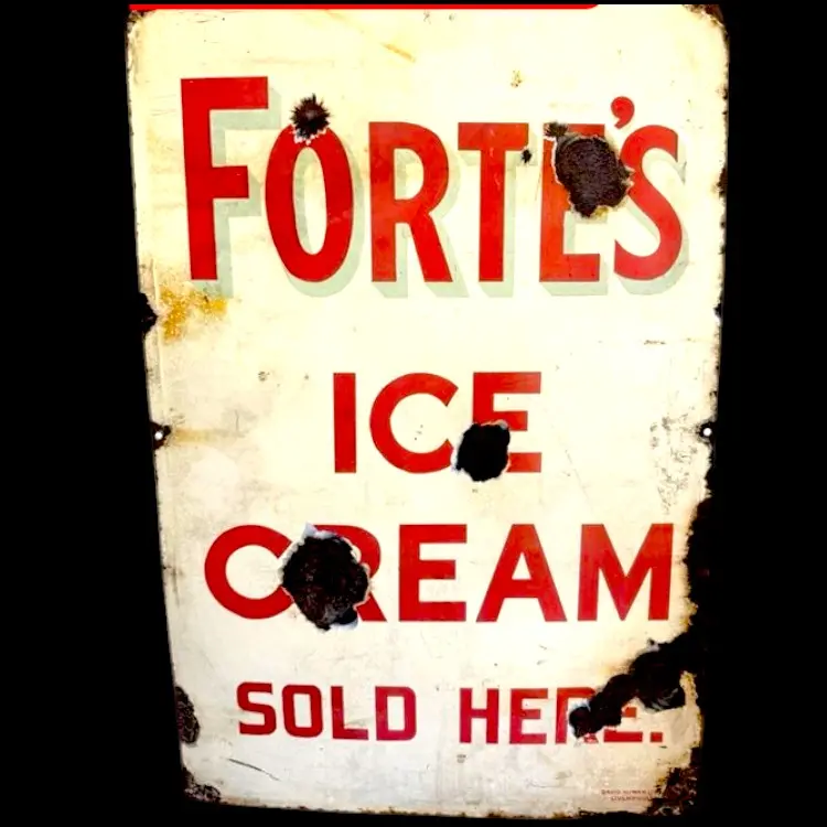 Forte's Ice Cream Porcelain Enamel Vintage Metal Reproduction 1