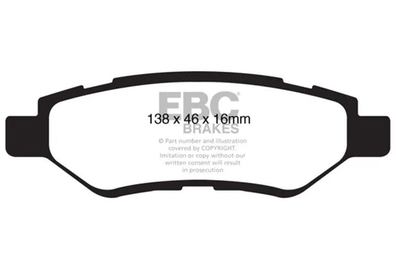 Ebc 2010-2015 Chevrolet Camaro 5Th Gen 3.6L Bluestuff Rear Brake Pads 1