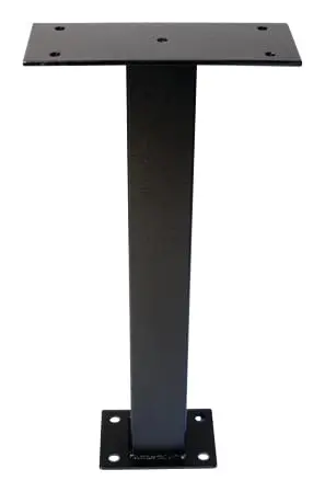 Surface Or In-Ground Mount Post For After Hours Drop Box – Weatherproof Durable Steel Post With Black Powder-Coated Finish – Includes Stainless Steel Mounting Hardware Kit For Secure Installation 1