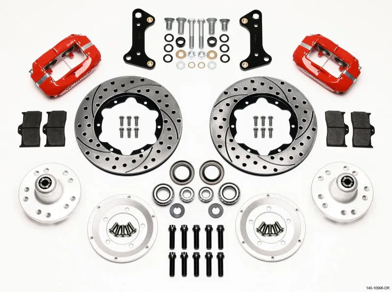 Wilwood 1967-1969 Chevrolet Camaro 1St Gen Forged Dynalite Front Kit 11.00In Drill-Red 1
