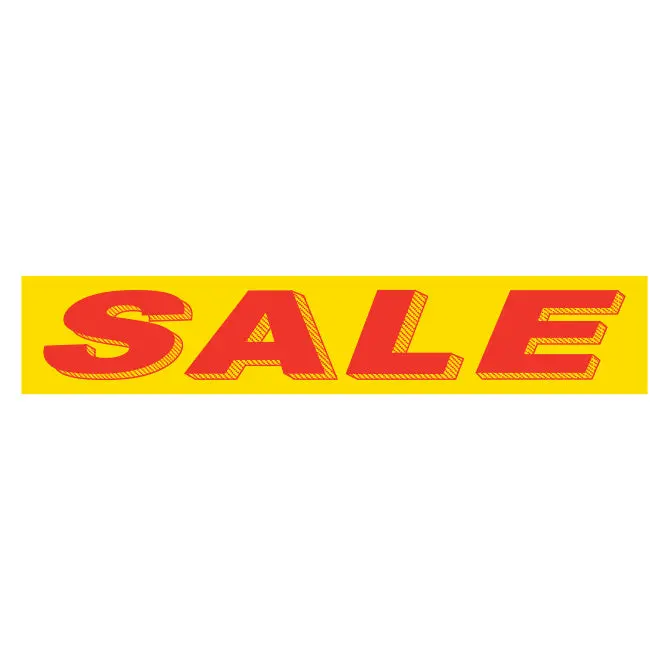 Vibrant Yellow & Red High-Visibility Slogan Stickers – Weatherproof Vinyl Decals For Car Dealership Promotions & Vehicle Advertising – 14.5" X 2.75" – Easy Application & No Residue – Automotive Sales Marketing Stickers 21