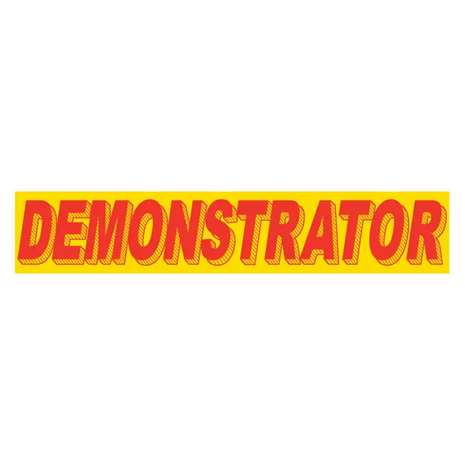 Vibrant Yellow & Red High-Visibility Slogan Stickers – Weatherproof Vinyl Decals For Car Dealership Promotions & Vehicle Advertising – 14.5" X 2.75" – Easy Application & No Residue – Automotive Sales Marketing Stickers 25