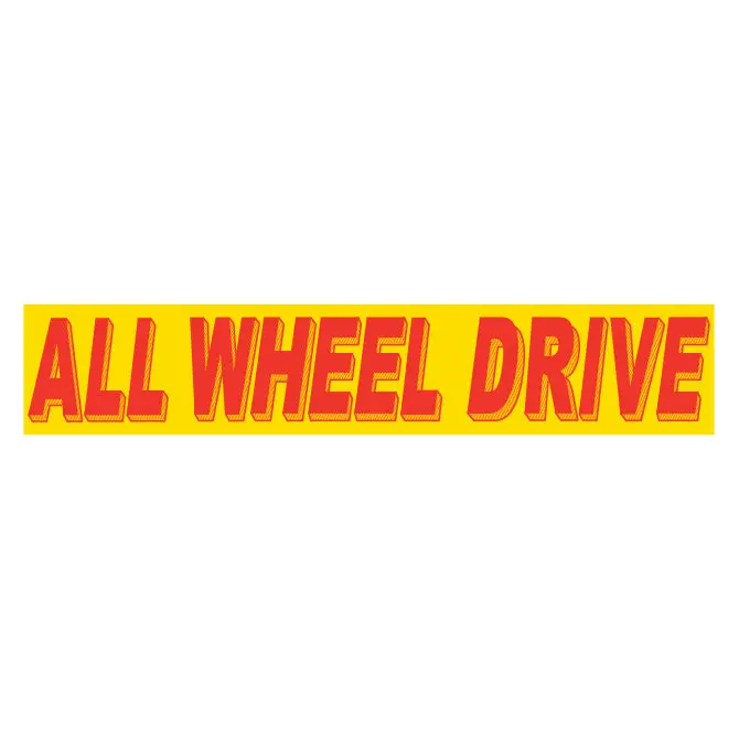 Bold Yellow and Red Slogan Decals – Durable, Weatherproof Vinyl Stickers for Auto Dealerships and Fleet Advertising – 14.5" x 2.75", Quick-Apply, Residue-Free Removal - Image 9