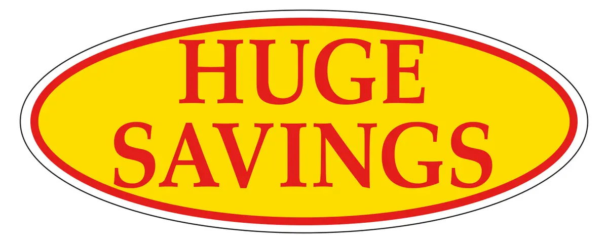 Demo Car Window Vinyl Decal Sticker – Red On Yellow Oval For Car Dealerships – Weatherproof, High-Visibility, Durable 14" X 5.5" Auto Window Sign – Multi-Pack Options For Vehicle Displays & 1