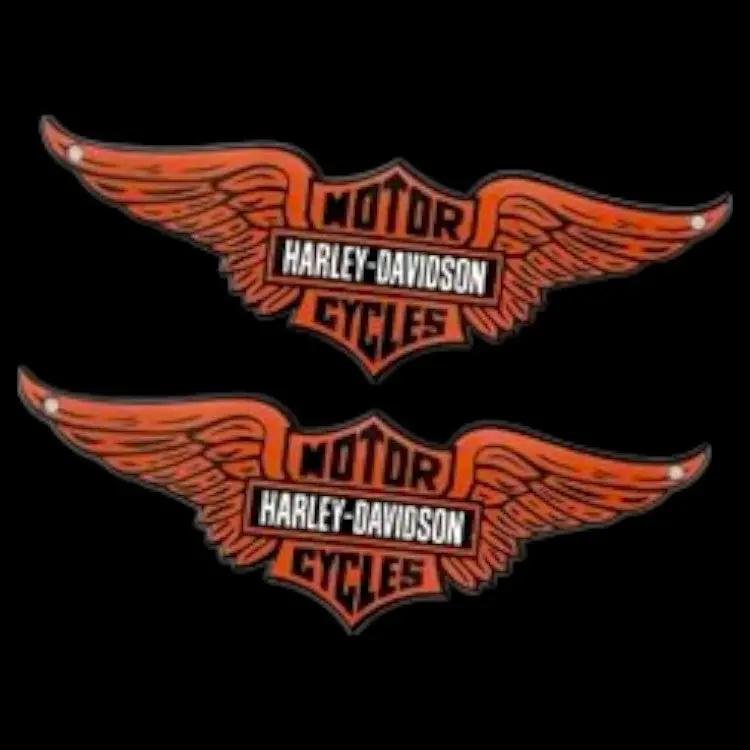 Harley Davidson Wings Die Cut Porcelain Vintage Metal Sign 1