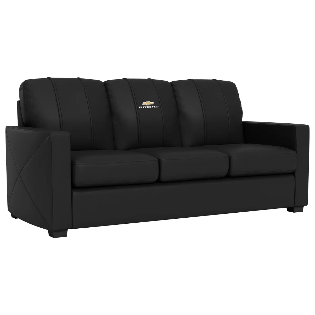 Silver Sofa With Chevy Racing Logo 1