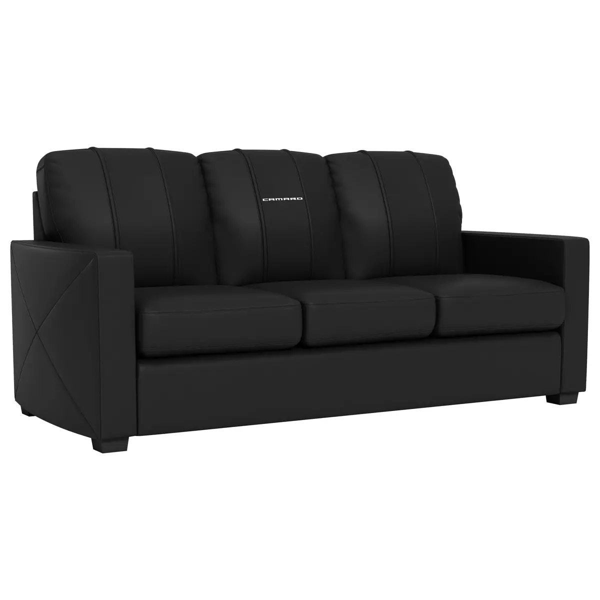 Silver Sofa With Camaro Logo 1