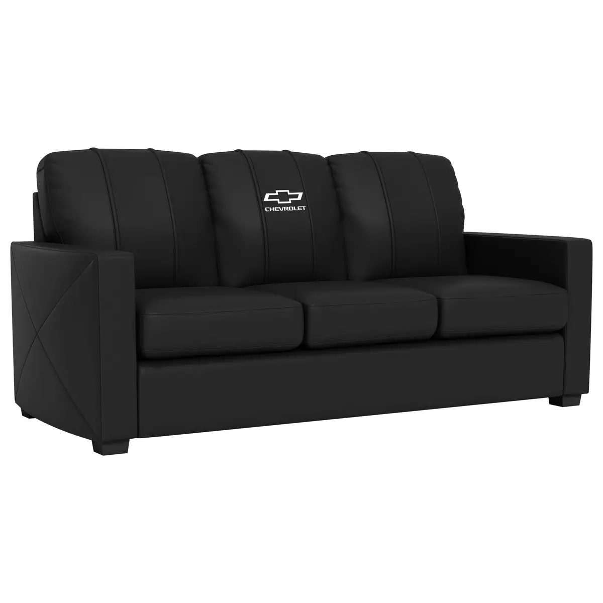 Silver Sofa With Chevrolet Alternate Logo 1