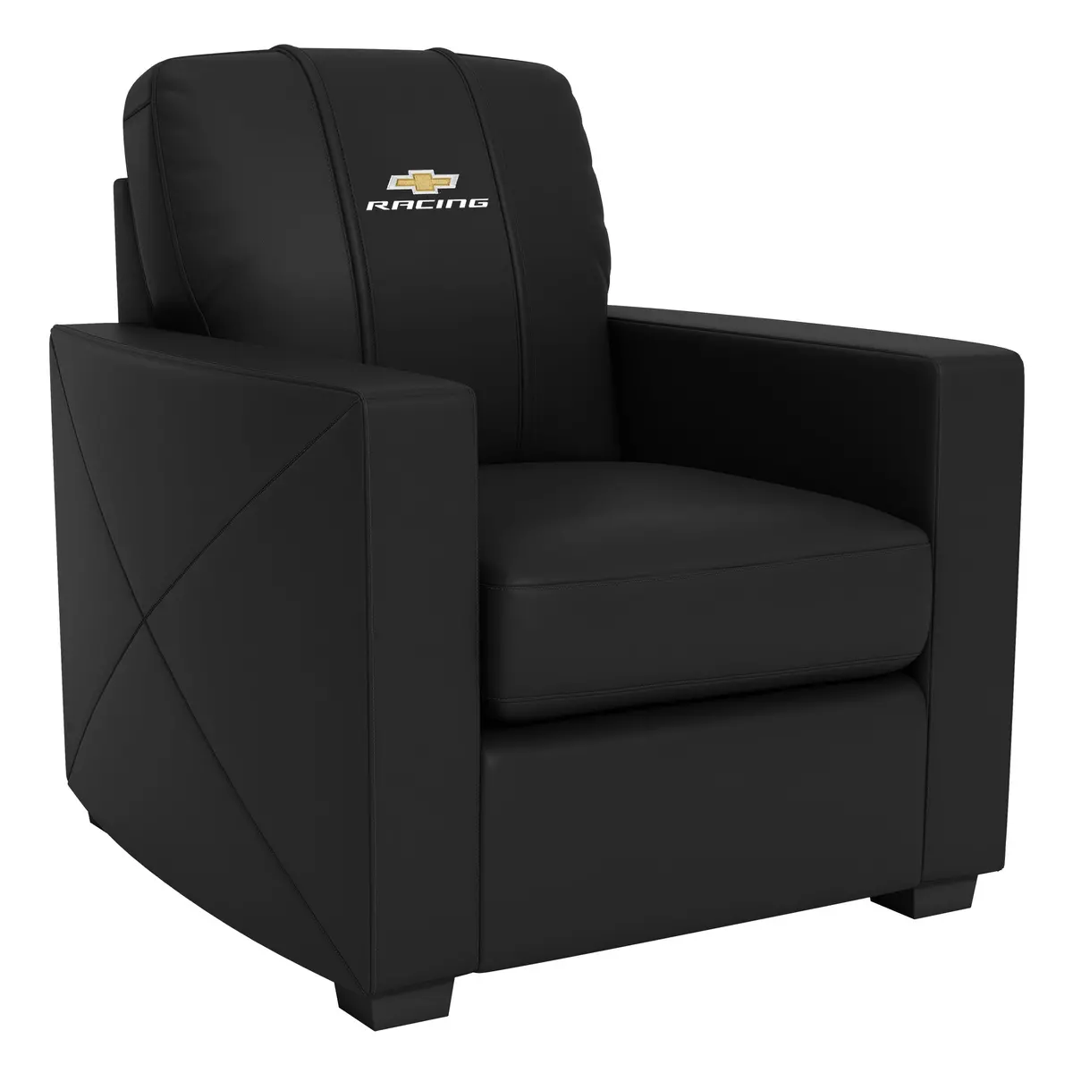 Silver Club Chair With Chevy Racing Logo 1