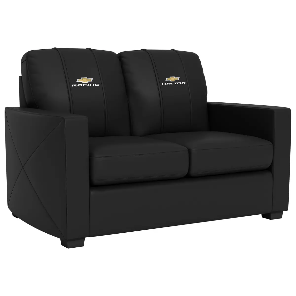 Silver Loveseat With Chevy Racing Logo 1