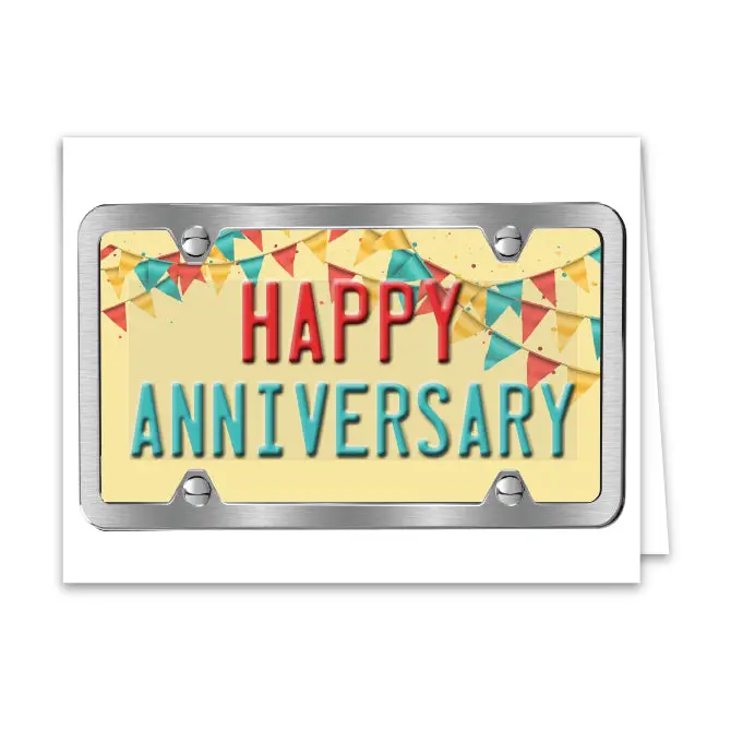 Vehicle Anniversary Greeting Cards For Auto Dealerships - 4.5" X 5.5" Size - Ideal For Car Dealerships And Retail Stores 1
