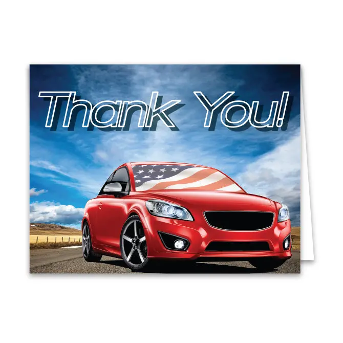Customer Appreciation Greeting Cards For Auto Dealerships - 4.5" X 5.5" Size - Thank-You Message For Vehicle Purchases And Referrals 1