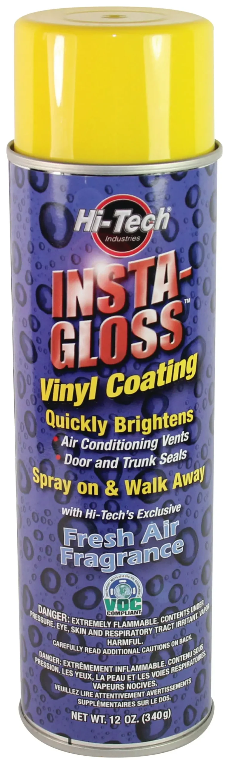 Insta-Gloss Vinyl Coating For Automotive Use - Glossy Coat For Vents, Dashboards, Consoles, Door Panels & Exterior Trim Parts - Uv Protection With Fresh Air Aroma - 12 Ounce Aerosol Can 1