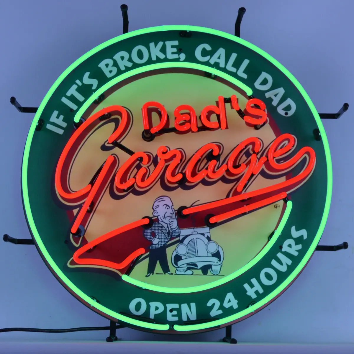 Dad's Garage Neon Sign - If It's Broke Call Dad 1