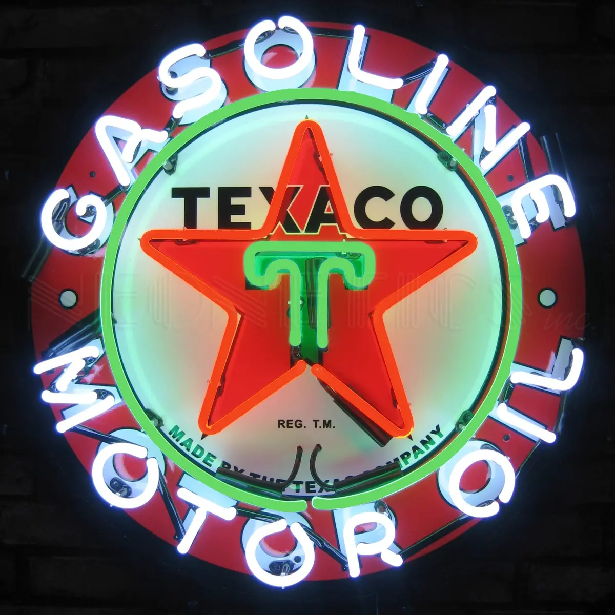 Texaco Motor Oil And Gasoline Neon Sign 1