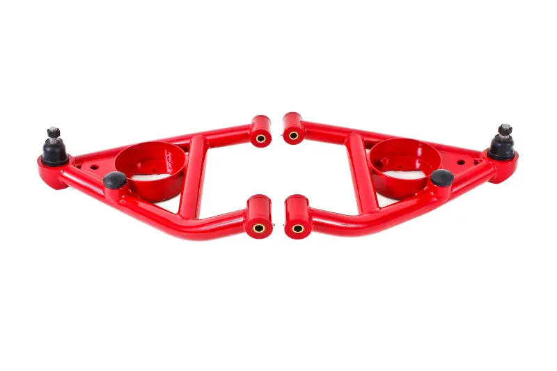 Bmr Suspension 1967-1969 Chevrolet Camaro 1St Gen Bmr F-Body A-Arms Lower, Dom Non-Adjustable Polyurethane Bushings Front Bump Stops Red 1