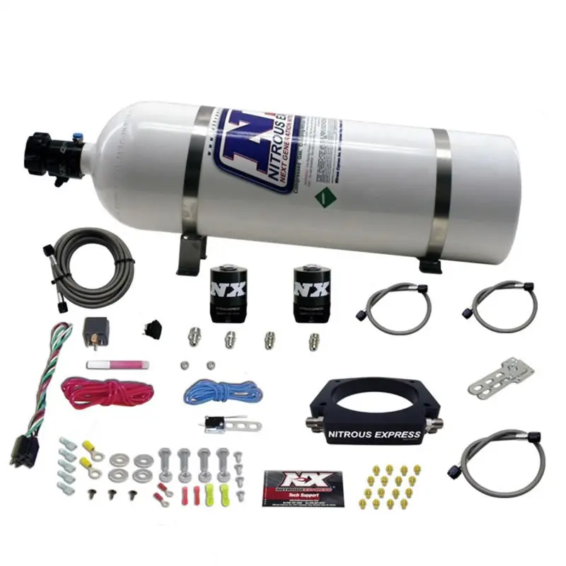 Nitrous Express 1998-2020 Chevrolet Camaro 4Th-6Th Gen Gm Ls 90Mm Nitrous Plate Kit (50-400Hp) W 15Lb Bottle 1