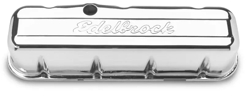 Edelbrock 1967-1972 Chevrolet Camaro 1St-2Nd Gen Valve Cover Signature Series And Later 396-502 V8 Chrome 1