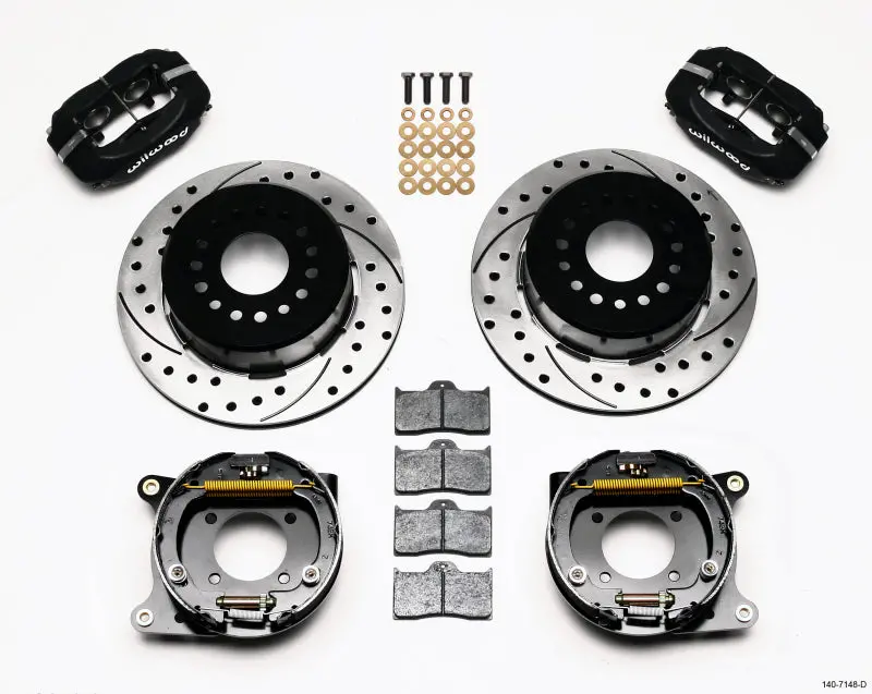 Wilwood 1993-1997 Chevrolet Camaro 4Th Gen Forged Dynalite P S Park Brake Kit Drilled 1
