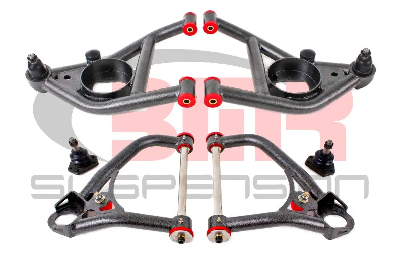 Bmr Suspension 1967-1969 Chevrolet 1St Gen Camaro Bmr F-Body Upper And Lower A-Arm Kit Black Hammertone 1