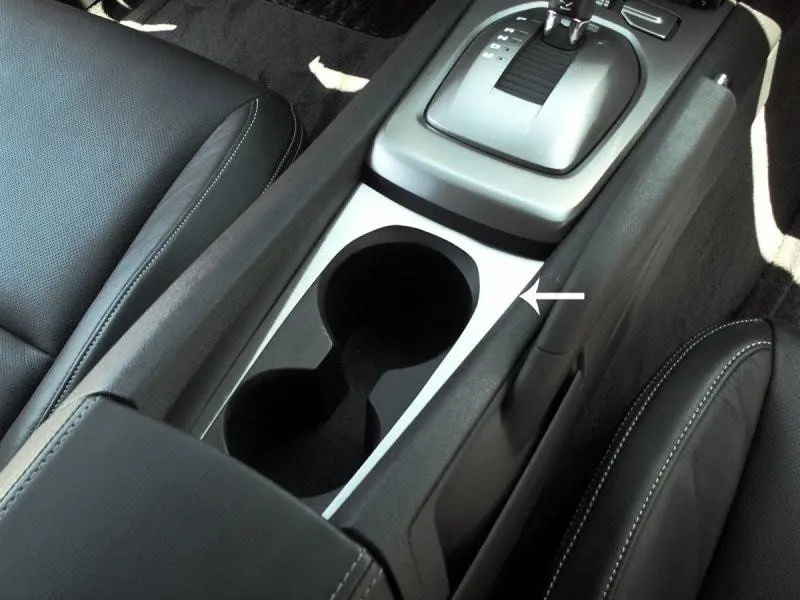 5Th Gen Camaro Cup Holder Trim Plate - Brushed Stainless Steel 1