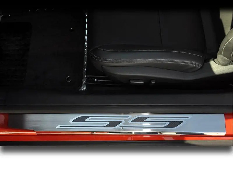 5Th Gen Camaro Outer Door Sills "Ss" Script - Stainless Steel 2010-2015 1