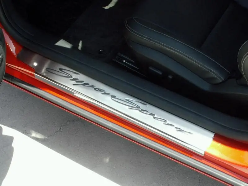 5Th Gen Camaro Outer Door Sills "Super Sport" Script - Brushed Stainless Steel 2010-2015 1