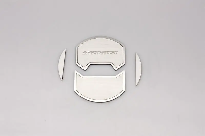 5Th Gen Camaro Round A/C Vent Covers "Supercharged" - 8Pc Brushed Stainless Steel 1
