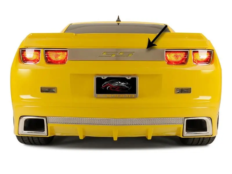 5Th Gen Camaro Trunk Lid Plate "Ss" - Stainless Steel 2010-2013 1