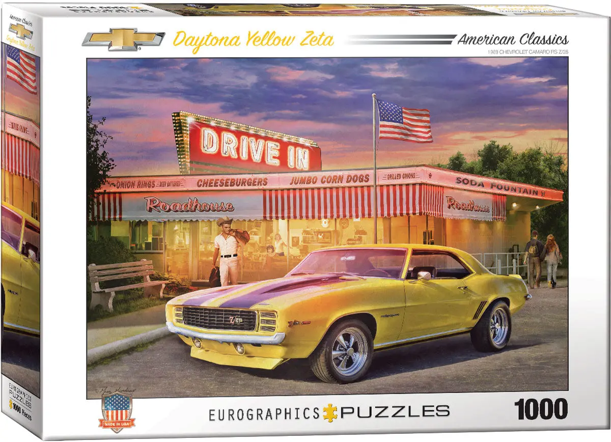Camaro Daytona Yellow Zeta - 1000 Pc Puzzle 1