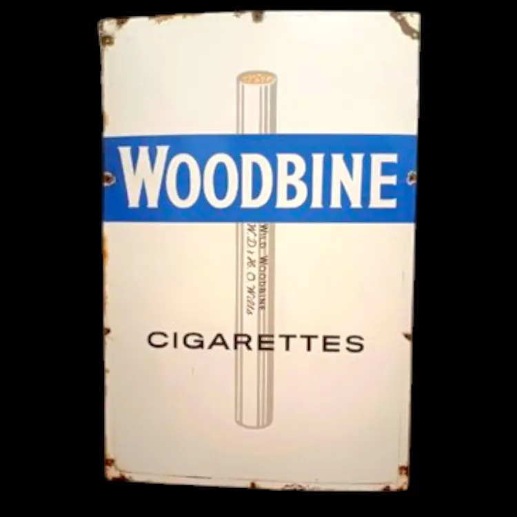 Woodbine Cigarretes  Porcelain Enamel Vintage Metal Reproduction 1