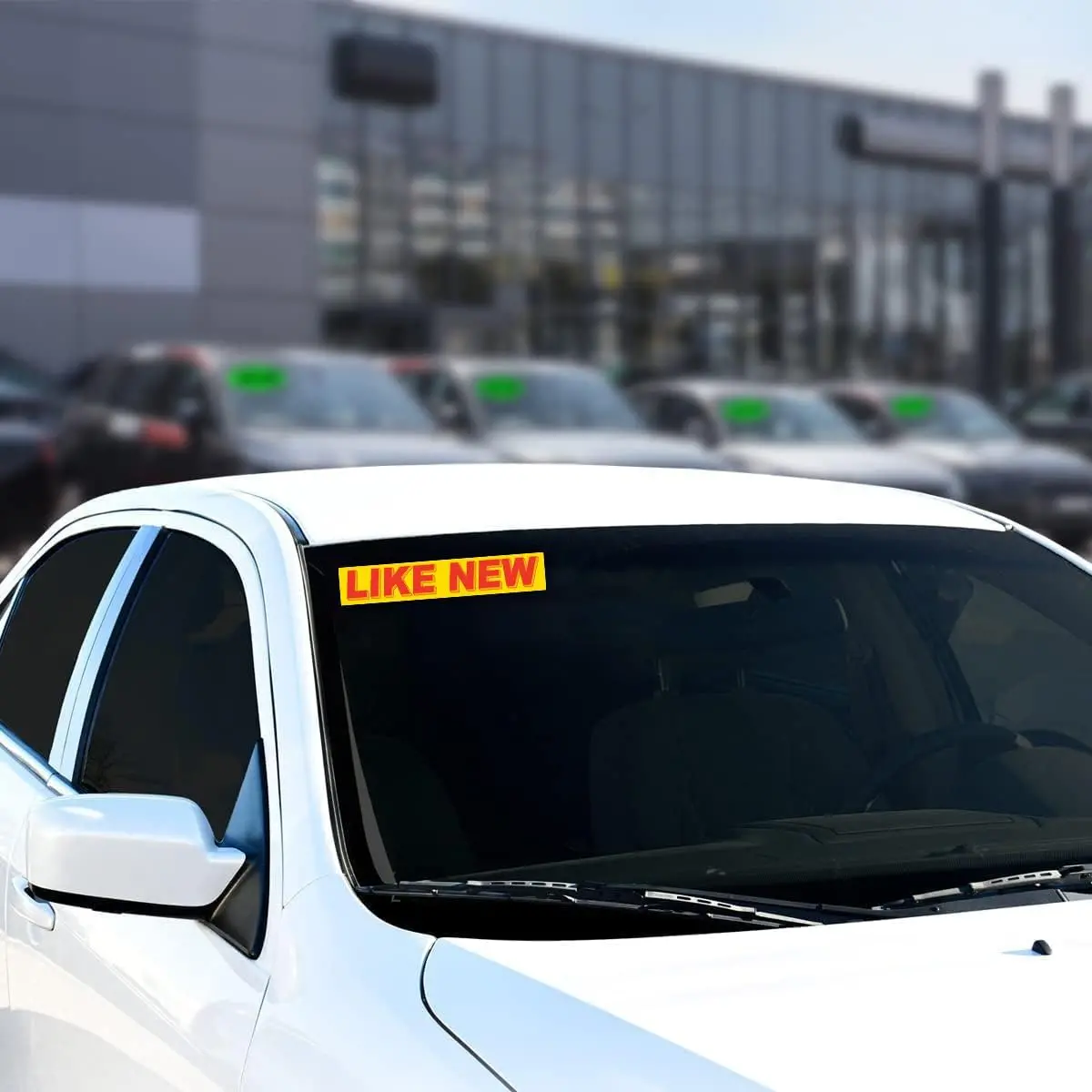 Vibrant Yellow & Red High-Visibility Slogan Stickers – Weatherproof Vinyl Decals For Car Dealership Promotions & Vehicle Advertising – 14.5" X 2.75" – Easy Application & No Residue – Automotive Sales Marketing Stickers 26