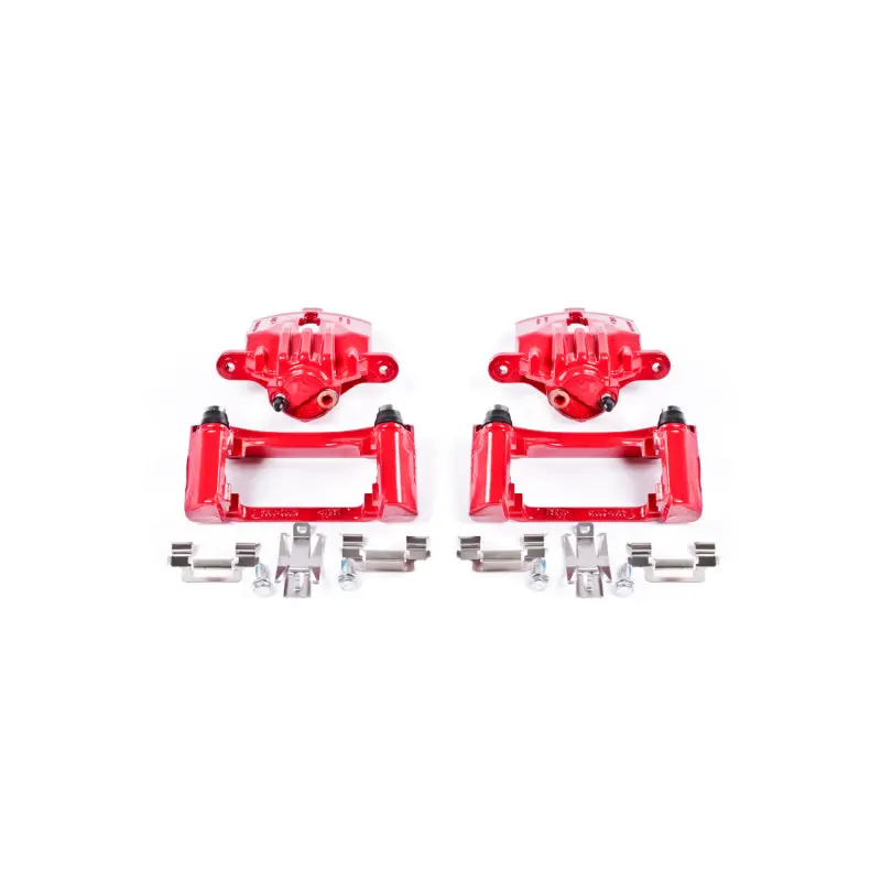 Powerstop 1998-2002 Chevrolet Camaro 4Th Gen Power Stop Rear Red Calipers W Brackets Pair 1