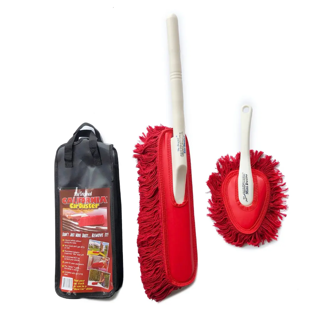California Car Duster Detailing Kit With Plastic Handle Duster And Mini Duster 1