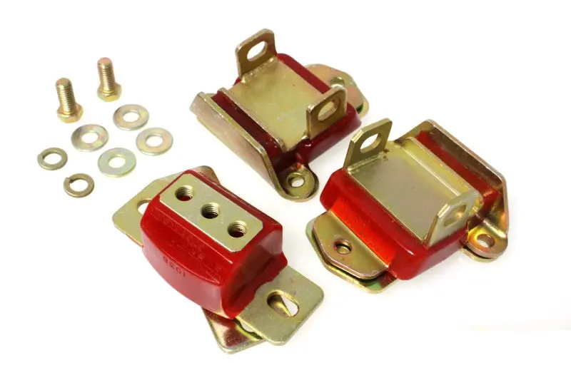 Energy Suspension 1967-1972 Chevrolet Camaro 1St-2Nd Gen Chevelle Red Zinc 2 Engine & 1 Trans Mount Set 1